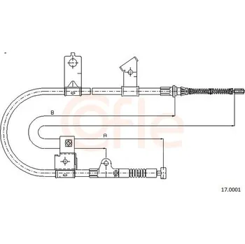 Autodíl Tažné lanko, parkovací brzda COFLE 17.0001