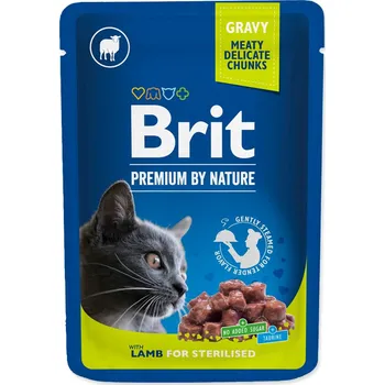 Krmivo pro kočku Kapsička Brit Premium Cat Sterilised jehně 100g