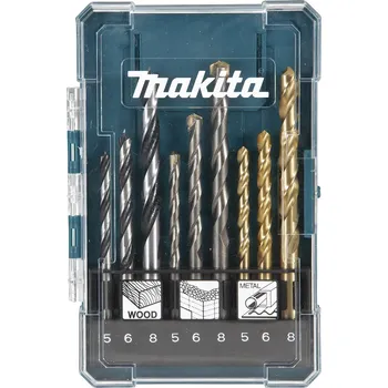 Vrták MAKITA D-71962 - 9ks sada vrtáku kov/drevo/zdivo