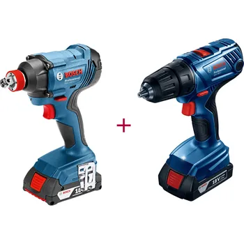 BOSCH GDX 180-LI + GSR 180-LI - Akumulátorový rázový utahovák + Akumulátorový šroubovák