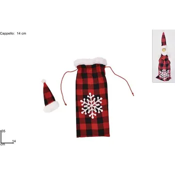 Dárková taška PROHOME - Taška vánoční na láhev