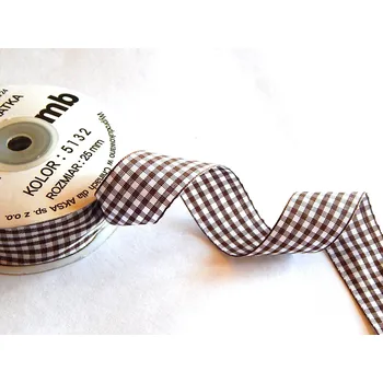 Stuha Stuha saténová károvaná, WK5132, šíře 38 mm/ balení 22 m
