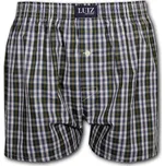 LUIZ Pánské boxerky Luboš 2513 - Zelená káro Velikost: M