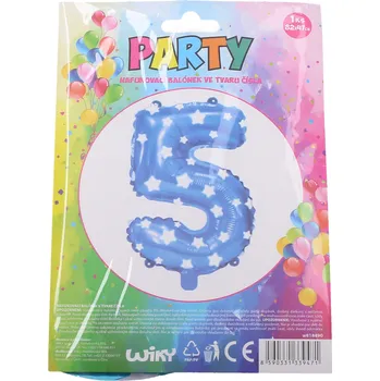 Balónek Balónek nafukovací - číslo 5 modrý