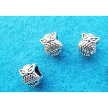 Přívěsek B-TOP Postříbřený korálek na náramek "SOVA"