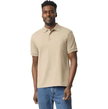 Čepice Gildan Dryblend® Adult Jersey Polo - New Model, hnědá (Sand)