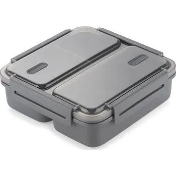 Svačinový box Krabička DUO 1100 ml, šedá