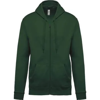 Pánská mikina Kariban Full Zip Hooded Sweatshirt mikina, zelená (Forest Green)