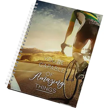 Zápisník Nedatovaný deník formátu A5 s pevným obalem Desk-Mate®, bílá