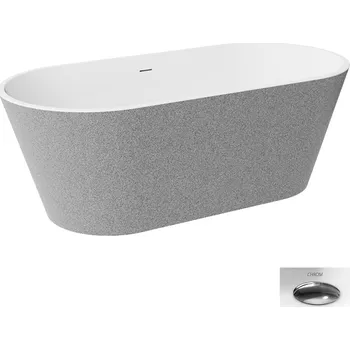 Besco Akrylátová volně stojící vana Deeva Glam S 150x75 (160x75, 170x80, 180x80) Rozměry (cm): 150x75, Typ a barva výpustě: Click-Clack se šterbinovým přepadem, chrom