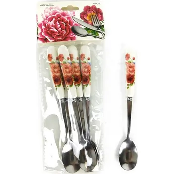 Příbor PROHOME - Lžička na kávu RŮŽE sada 6ks blistr