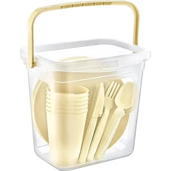 Talíř PROHOME - Piknikový set 31ks různé barvy