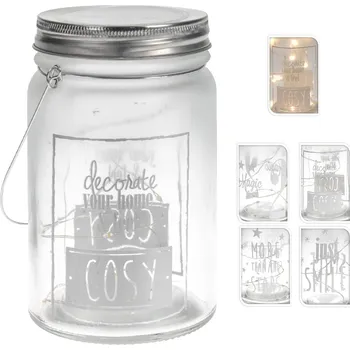 Vánoce Lucerna-dóza LED zlatá, stříbrná