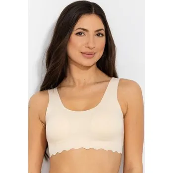 Podprsenka Bezešvá podprsenka Mitex Feel good - laser cut Béžová XL