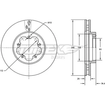 Brzdový kotouč Brzdový kotouč TOMEX TX 72-84