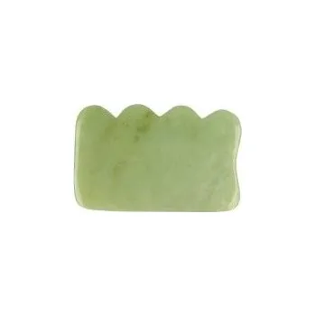 Masáž Jadeitová masážní kámen Gua Sha v klasickém tvaru, 8 x 5,5 cm