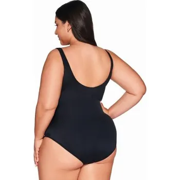 Dámské plavky Jednodílné plavky Ava Lingerie SKJ 60 Floral - bez kostice Černo-barevná 75I