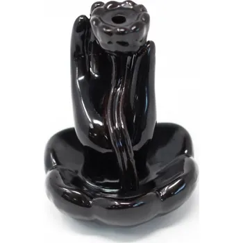 Vonná tyčinka Stojan na vonné kužely Backflow Lotos a dlaň