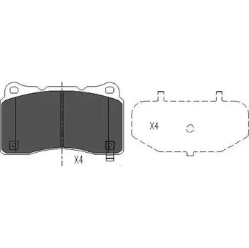 Brzdová destička Sada brzdových destiček, kotoučová brzda KAVO PARTS KBP-8021