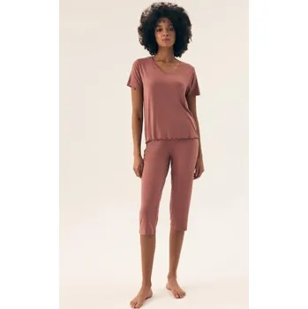 Dámské pyžamo Dámské 3/4 pyžamo Henderson Noves 2 - viskóza Starorůžová M