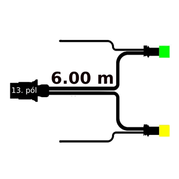 Autodíl Kabelový svazek 6 m s 13 pól. zástrčkou s předními vývody FRISTOM