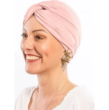 Čepice Dámský bavlněný onko turban po chemoterapii Canaver, růžový