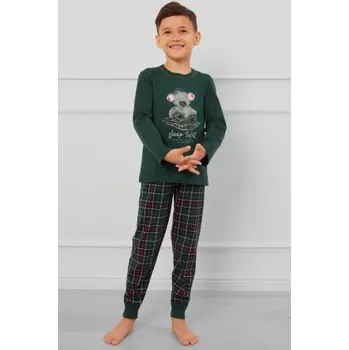 Dívčí pyžamo Dětské pyžamo Italian Fashion Fogo - bavlna Tmavě zelená 4 roky