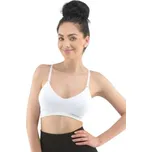 Sportovní bezešvá podprsenka Gina 07020P - bambus Bílá XL/2XL
