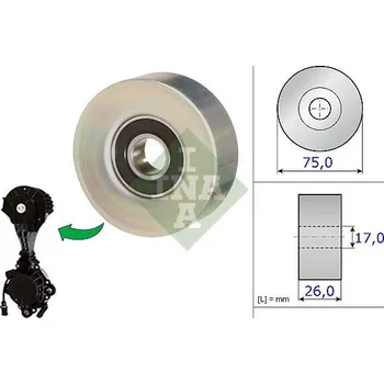 Vratná/vodicí kladka, klínový žebrový řemen Schaeffler INA 532 0676 10