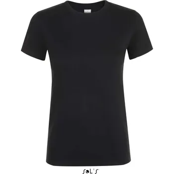 Dámské tričko Sol's Regent Women - Round Collar T-shirt, černá (Black)