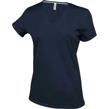 Dámské tričko Kariban Ladies' Short-sleeved V-neck T-shirt, šedá (Charcoal)