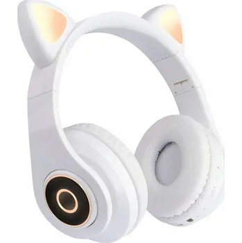 Sluchátka MG B39 bezdrátová sluchátka s kočičími ušima, bílá