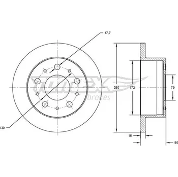 Brzdový kotouč Brzdový kotouč TOMEX TX 71-38