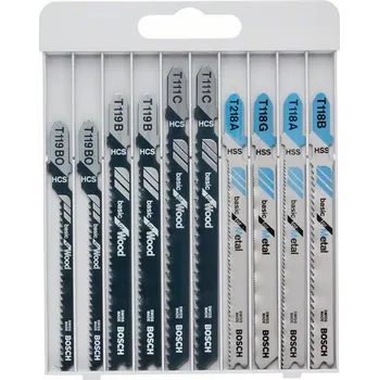 Pilový plátek BOSCH 10-dílná sada pilových listu do prímocarých pil Basic for Metal and Wood T 119 BO (2x); T 119 B (2x)