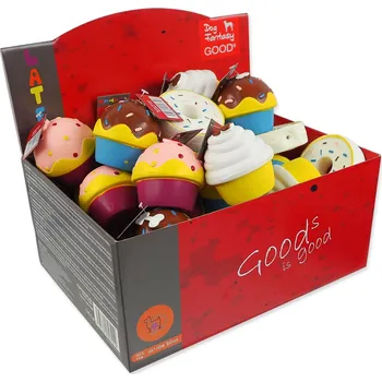 Hračka pro psa Displej Hračky Dog Fantasy Latex Cupcakes set 36ks