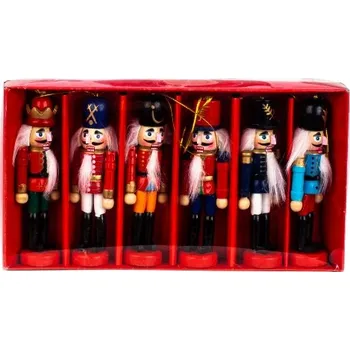 Vánoční ozdoba PROHOME Louskáček / vojáček sada 6ks 12,5cm