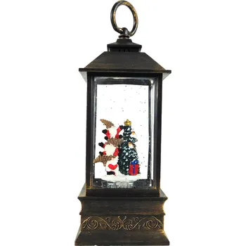 Vánoční dekorace PROHOME - Lucerna hrající 9x9x21cm vánoční