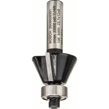 Příslušenství k frézce BOSCH Fazetová / zarovnávací frézy 8 mm, D1 23,7 mm, B 5,5 mm, L 12 mm, G 54 mm, 25 °