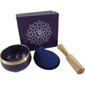 Tibetská zpívající miska na meditaci, Harmony Singing Bowl, fialová