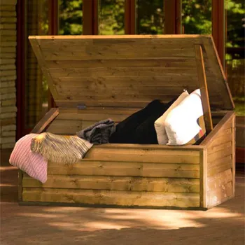 Zahradní úložný box Dřevěný zahradní úložný box