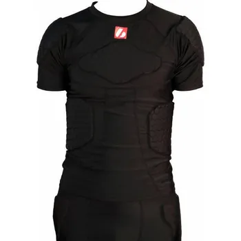 cyklistický dres BARNETT Kompresní tričko s krátkým rukávem, americký fotbal FS-09 3XL ČERNÁ
