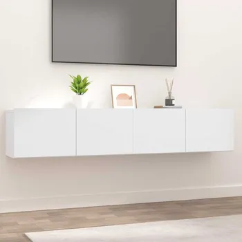 Obývací stěna vidaXL TV skříňky 2 ks 80 x 30 x 30 cm kompozitní dřevo [820463] Barva: Bílá