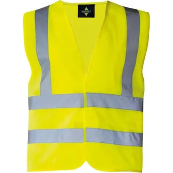 Korntex Safety / Functional Vest "hannover" - Four Reflective Stripes, žlutá (Safety Green)