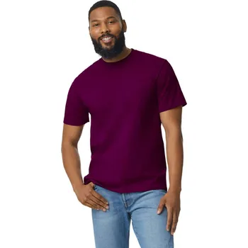 Chlapecké tričko Gildan Softstyle® Midweight Adult T-shirt, červená (Maroon)