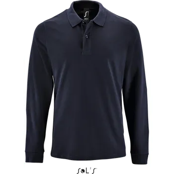 Pánská košile Sol's Perfect Lsl Men - Long-sleeve PiquÉ Polo Shirt, modrá (Navy)