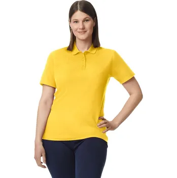Gildan Softstyle® Ladies' Double PiquÉ Polo With 3 Colour-matched Buttons, žlutá (Daisy)