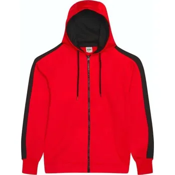 Pánská mikina Just Hoods Sports Polyester Zoodie, červená (Cherry Red)