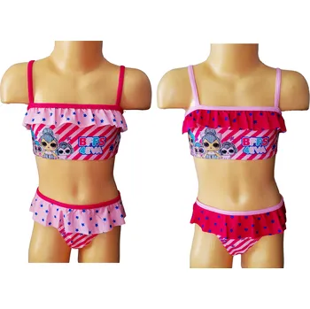 Dívčí plavky Exity KFT Dívčí plavky L.O.L. proužky a hvězdičky dvoudílné růžové Barva: Růžová, Velikost: 128