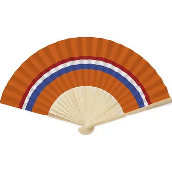 Karnevalový doplněk Vějíř v designu vlajky - FUNFAN, oranžová