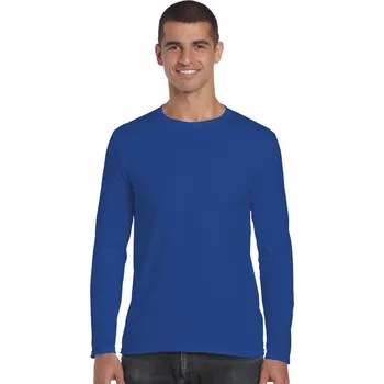 Pánské oblečení Gildan Softstyle® Adult Long Sleeve T-shirt, modrá (Royal)